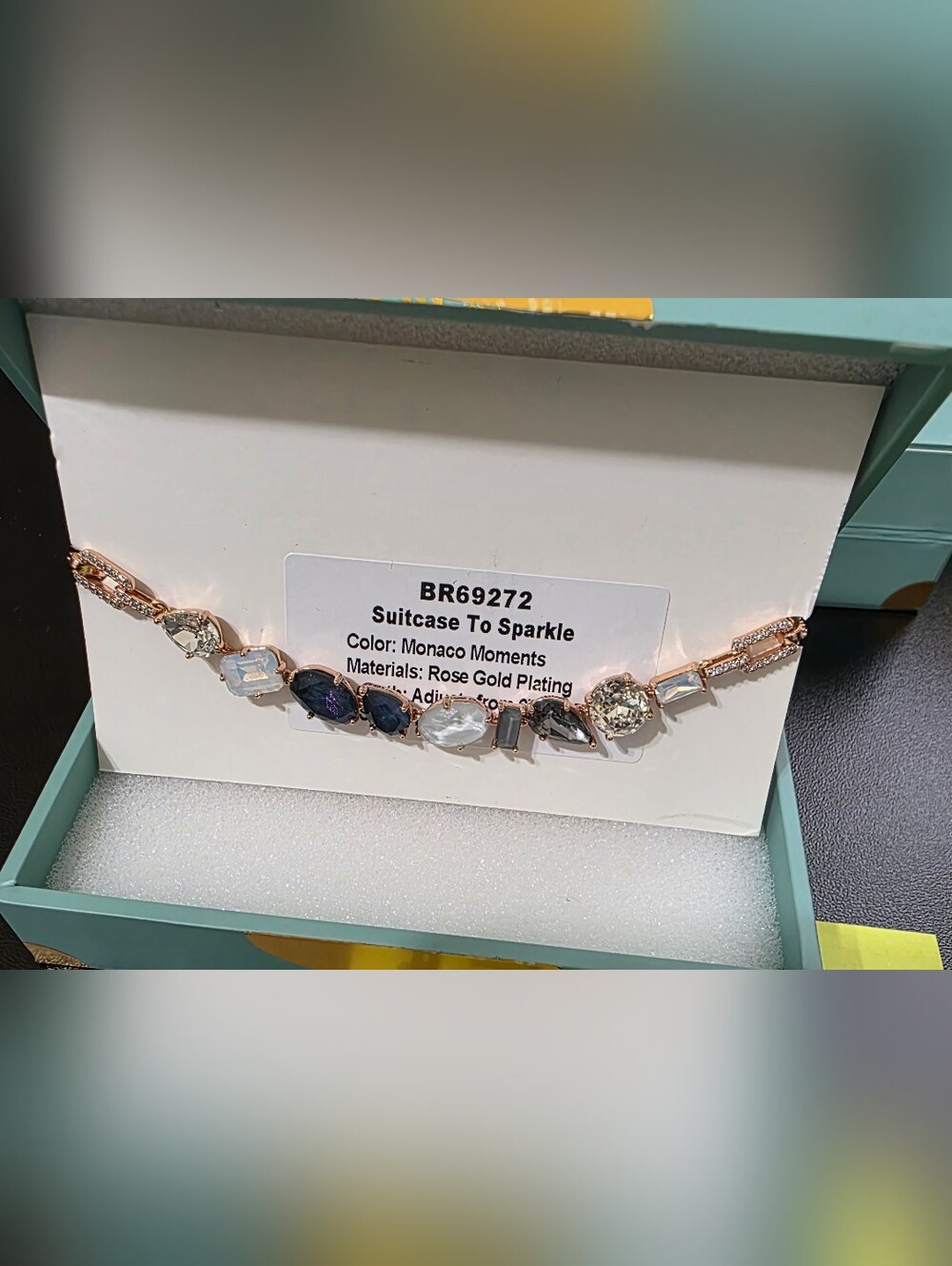 Suitcase To Sparkle Monaco Moments Rose Gold Jewel Candy Bracelet